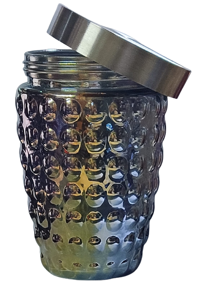 Pote De Vidro Luxo Mantimentos Tampa Inox Hermética 1100ml