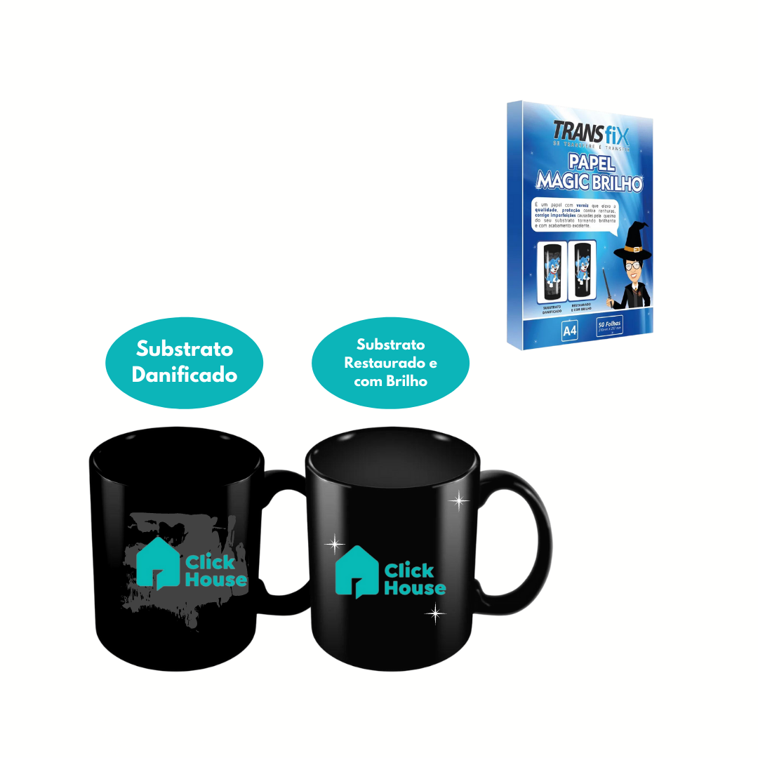 Papel Transfer Laser Premium Magic Brilho Transfix 50 Folhas