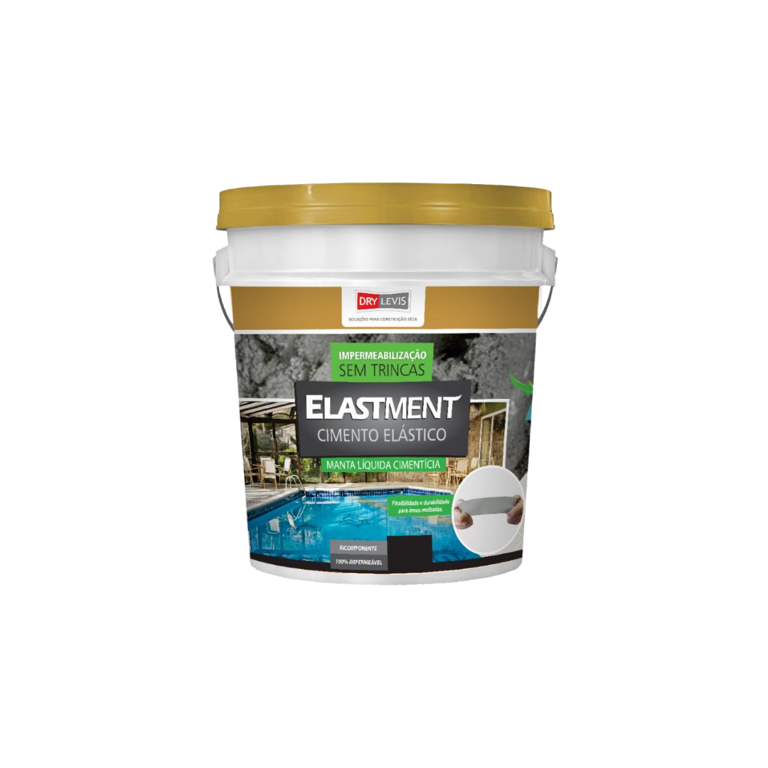 Manta Líquida Elastment Cimento Elástico Cinza 4kg Drylevis