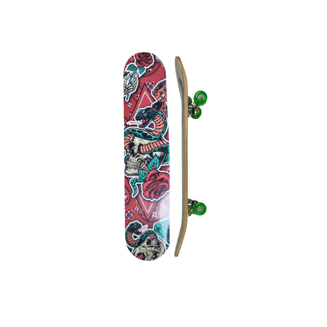Skate Madeira Montado Brinquedo Radical Infantil Médio 60cm