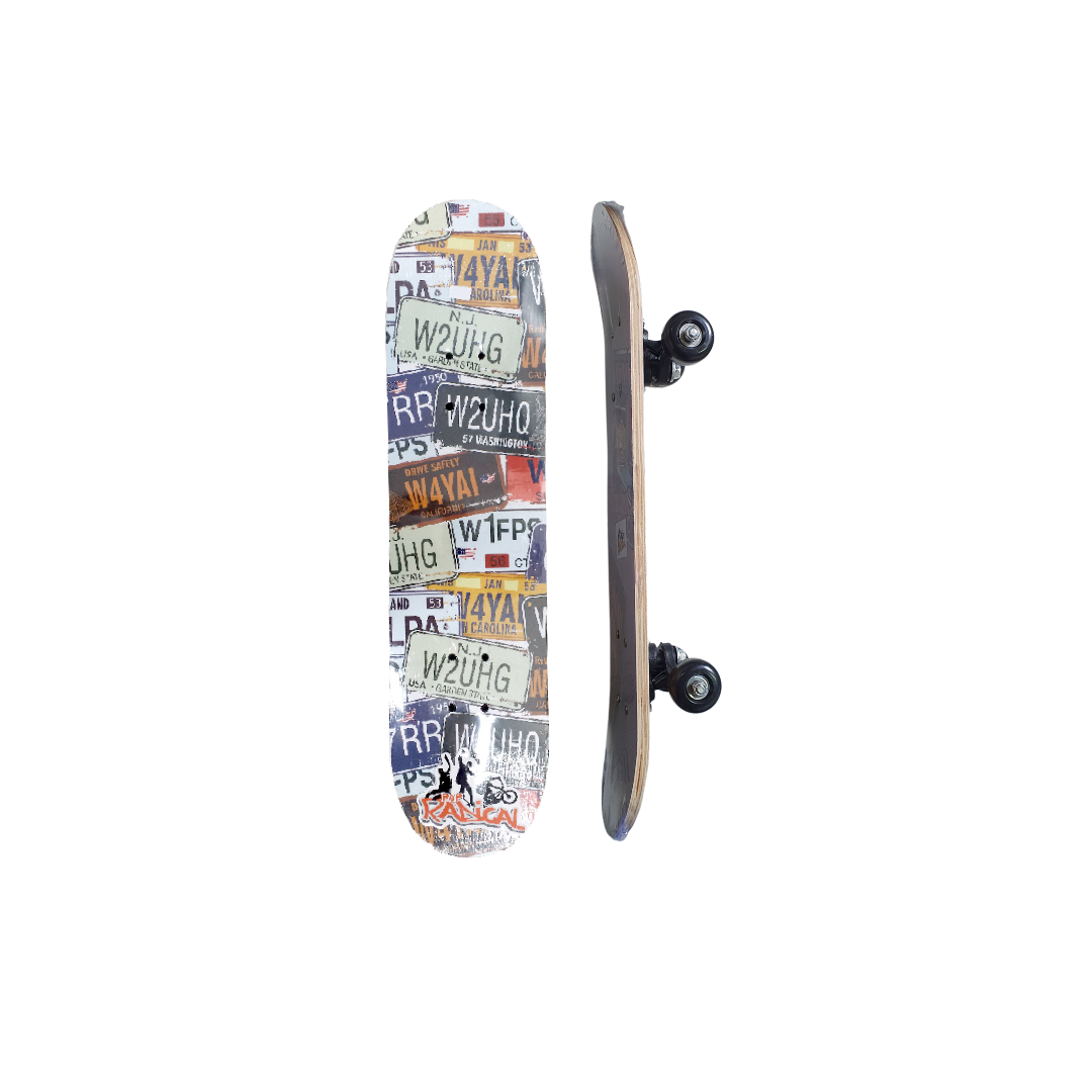 Skate Madeira Montado Brinquedo Radical Infantil Grande 78cm