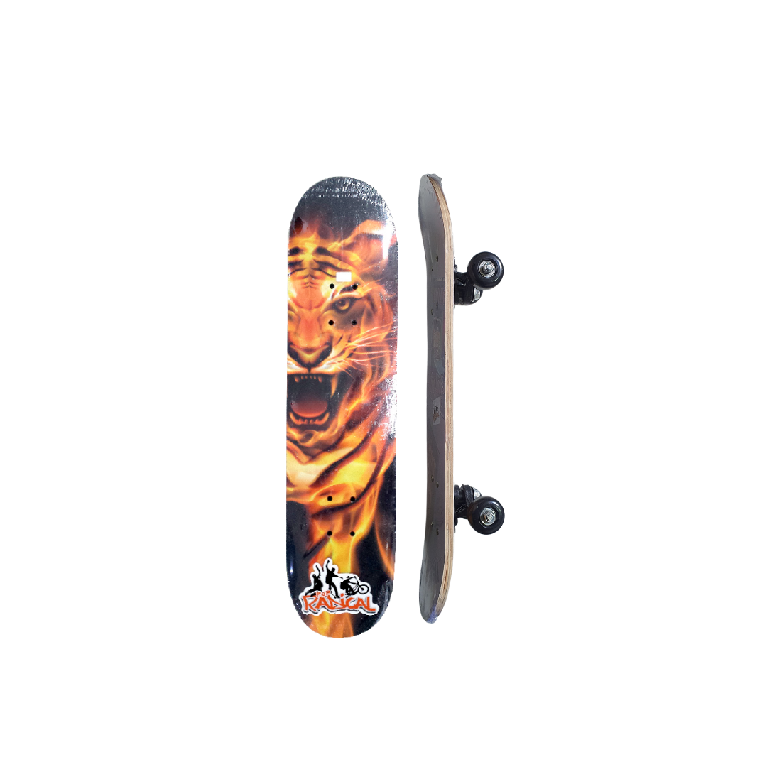 Skate Madeira Montado Brinquedo Radical Infantil Grande 78cm