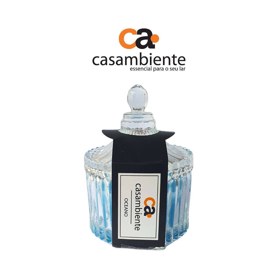 Vela Aromática Perfumada Castiçal Vidro Decorativa - 55g