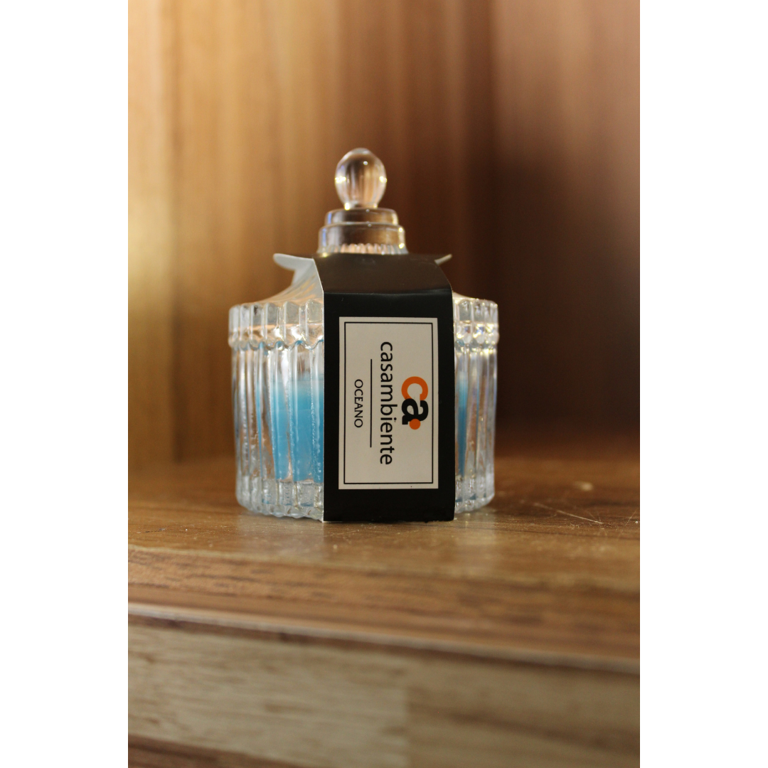 Vela Aromática Perfumada Castiçal Vidro Decorativa - 55g