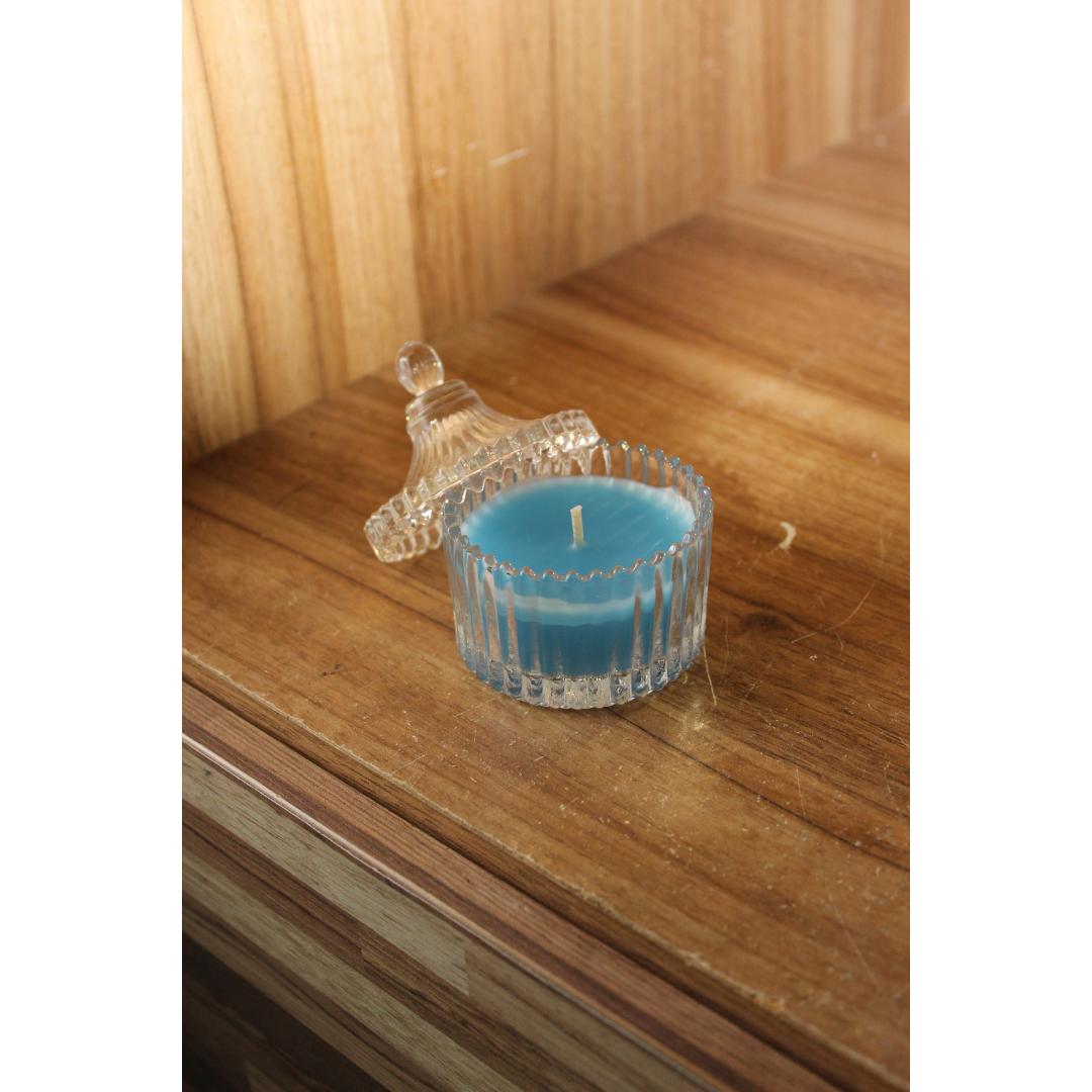 Vela Aromática Perfumada Castiçal Vidro Decorativa - 55g