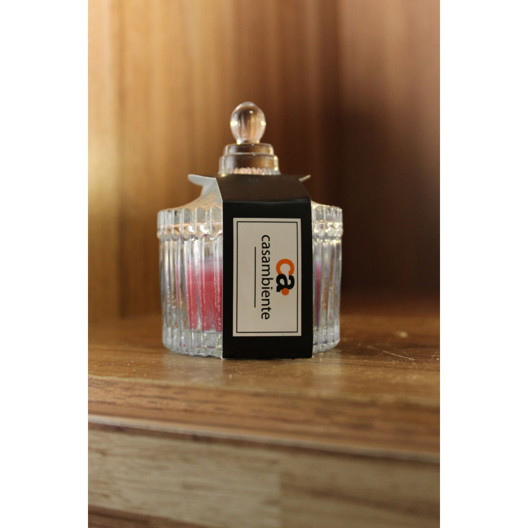 Vela Aromática Perfumada Castiçal Vidro Decorativa - 55g