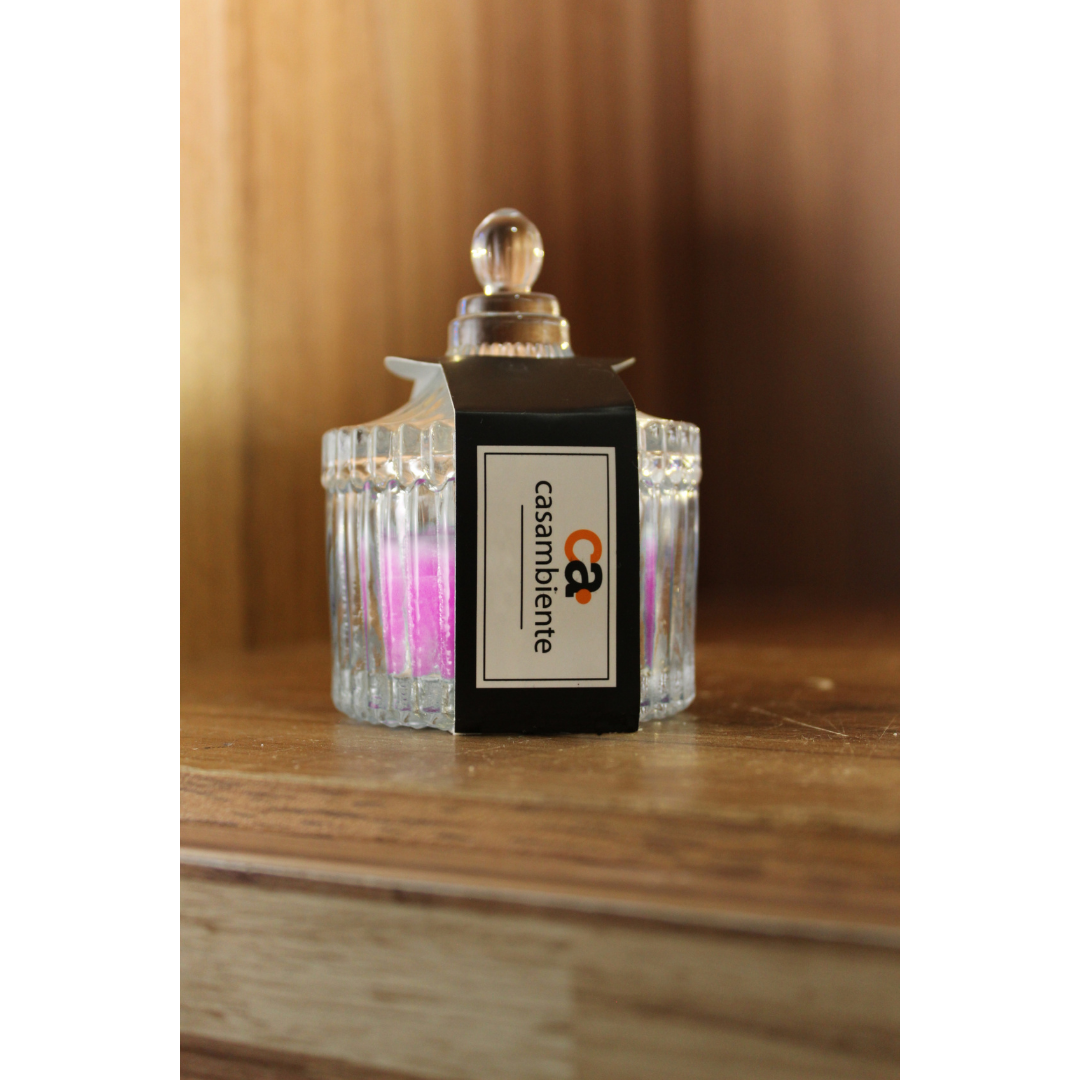 Vela Aromática Perfumada Castiçal Vidro Decorativa - 55g