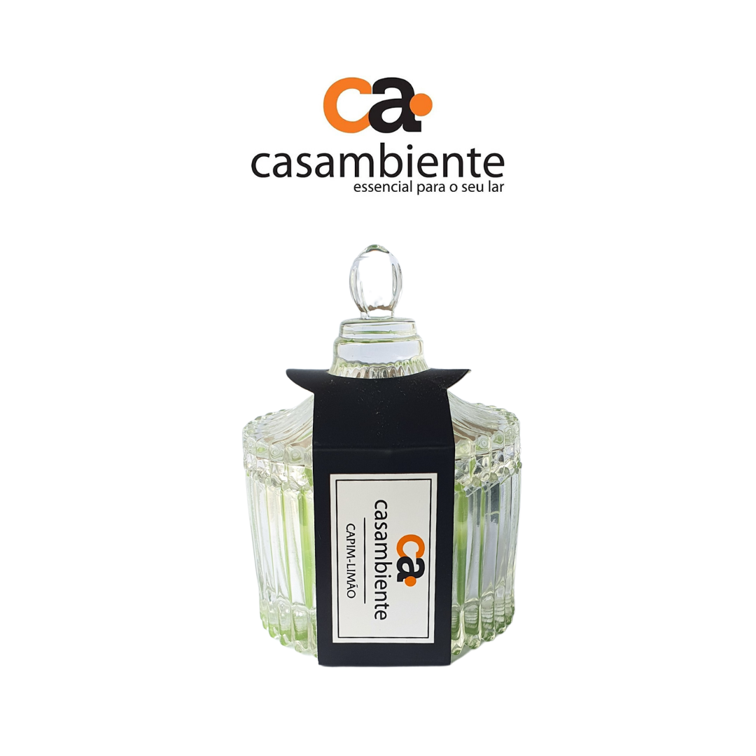 Vela Aromática Perfumada Castiçal Vidro Decorativa - 55g