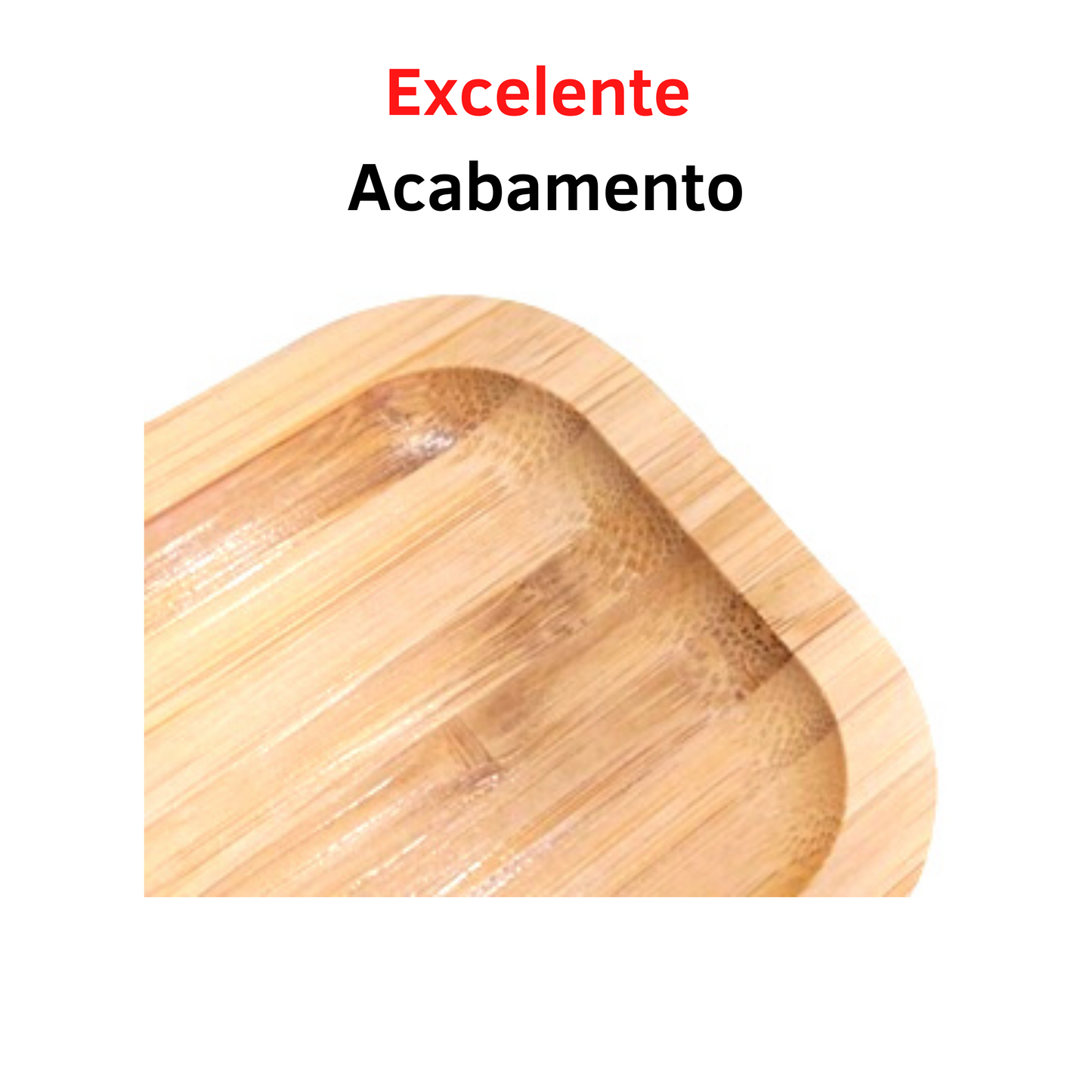 Petisqueira Bambu Retangular Bandeja Frios Petisco 10x26cm