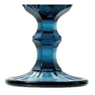 Taça De Vidro Água Suco Bico De Abacaxi Azul 300ml - 1 Uni