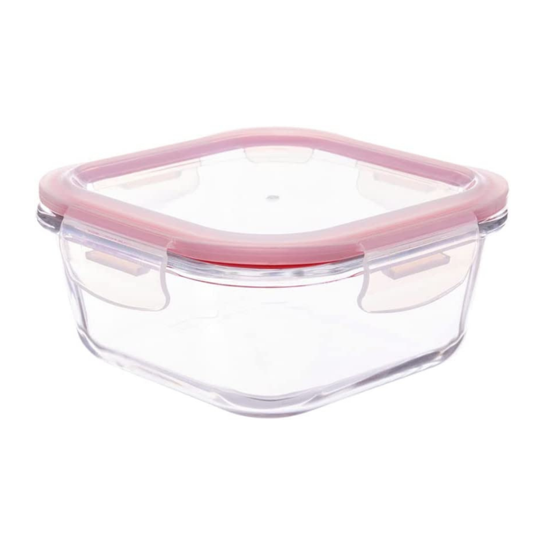 Pote Hermético De Vidro C/ Trava Silicone E Vedação 500ml