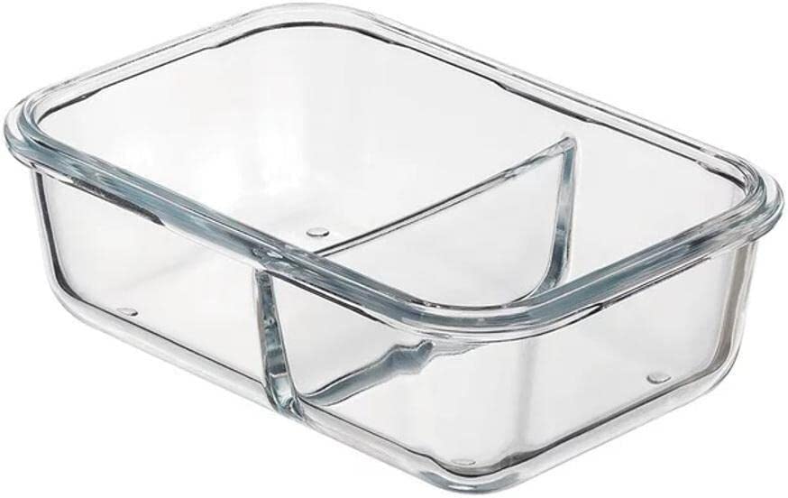 Pote Vidro Hermético 2 Divisórias Tampa Lock Marmita 1000ml