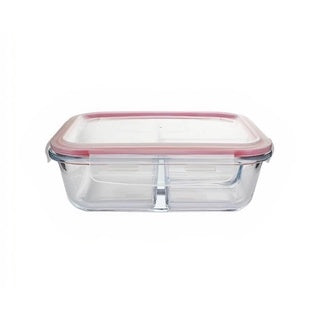 Pote Vidro Hermético 3 Divisórias Tampa Lock Marmita 1000ml