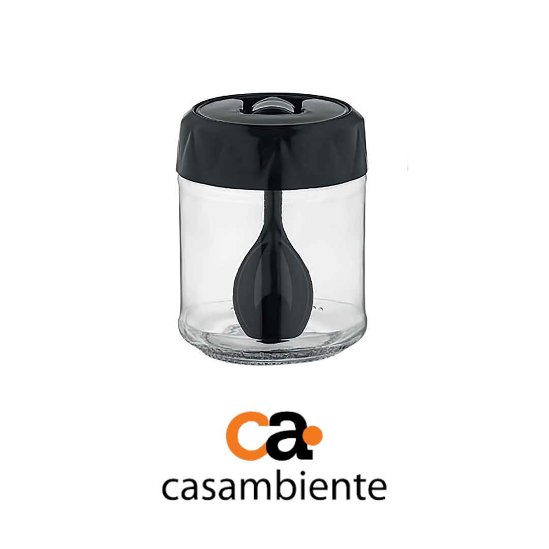 Pote Temperos Condimentos Vidro Mel Saleiro Com Colher 150ml