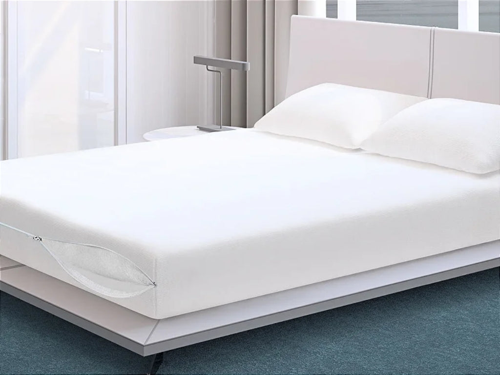 Capa De Colchão Com Zíper Queen Cama Box Malha 100% Algodão