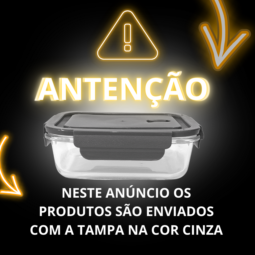 Pote Vidro Hermético Marmita Tampa Azul 1000ml Casambiente