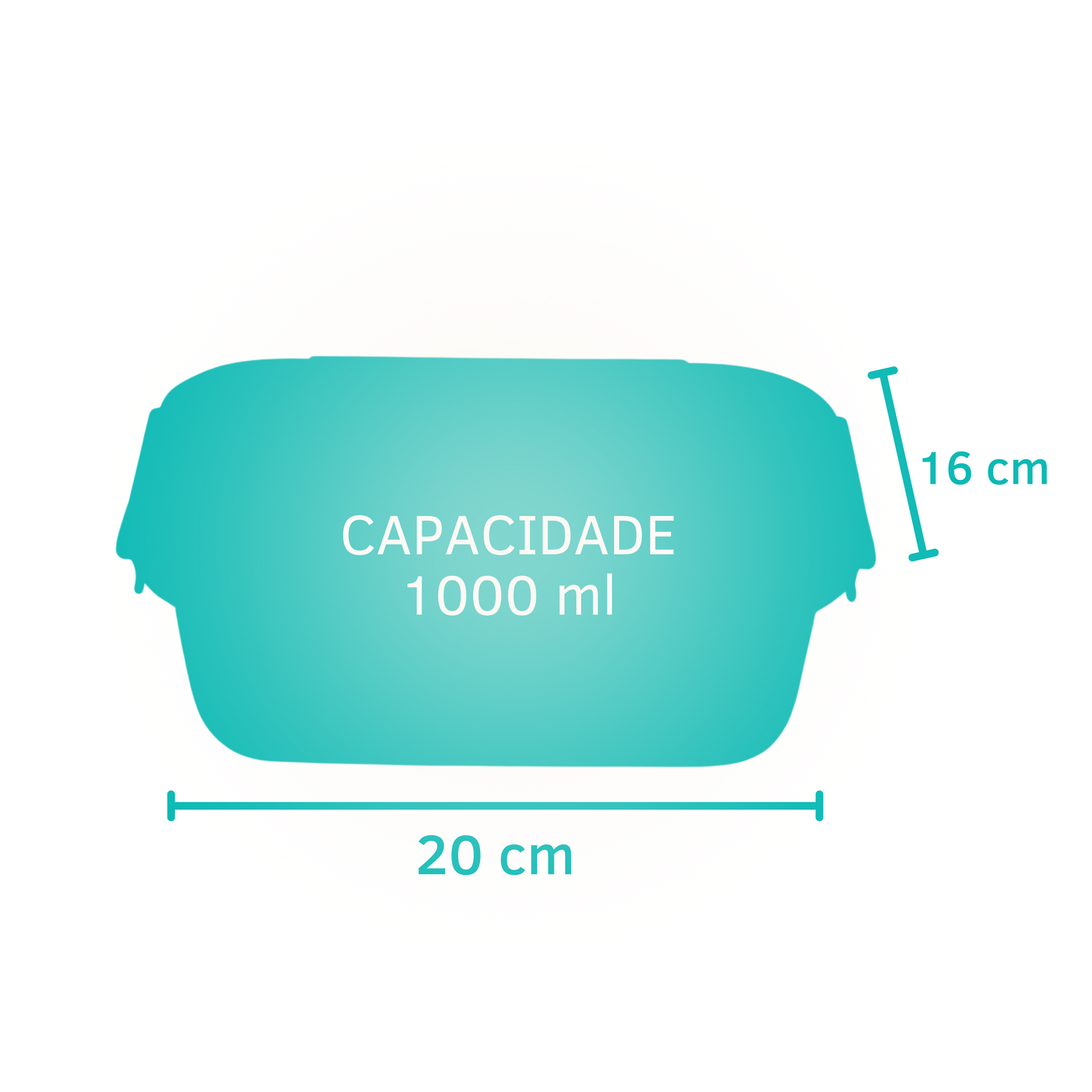 Pote Vidro Hermético Marmita Tampa Azul 1000ml Casambiente