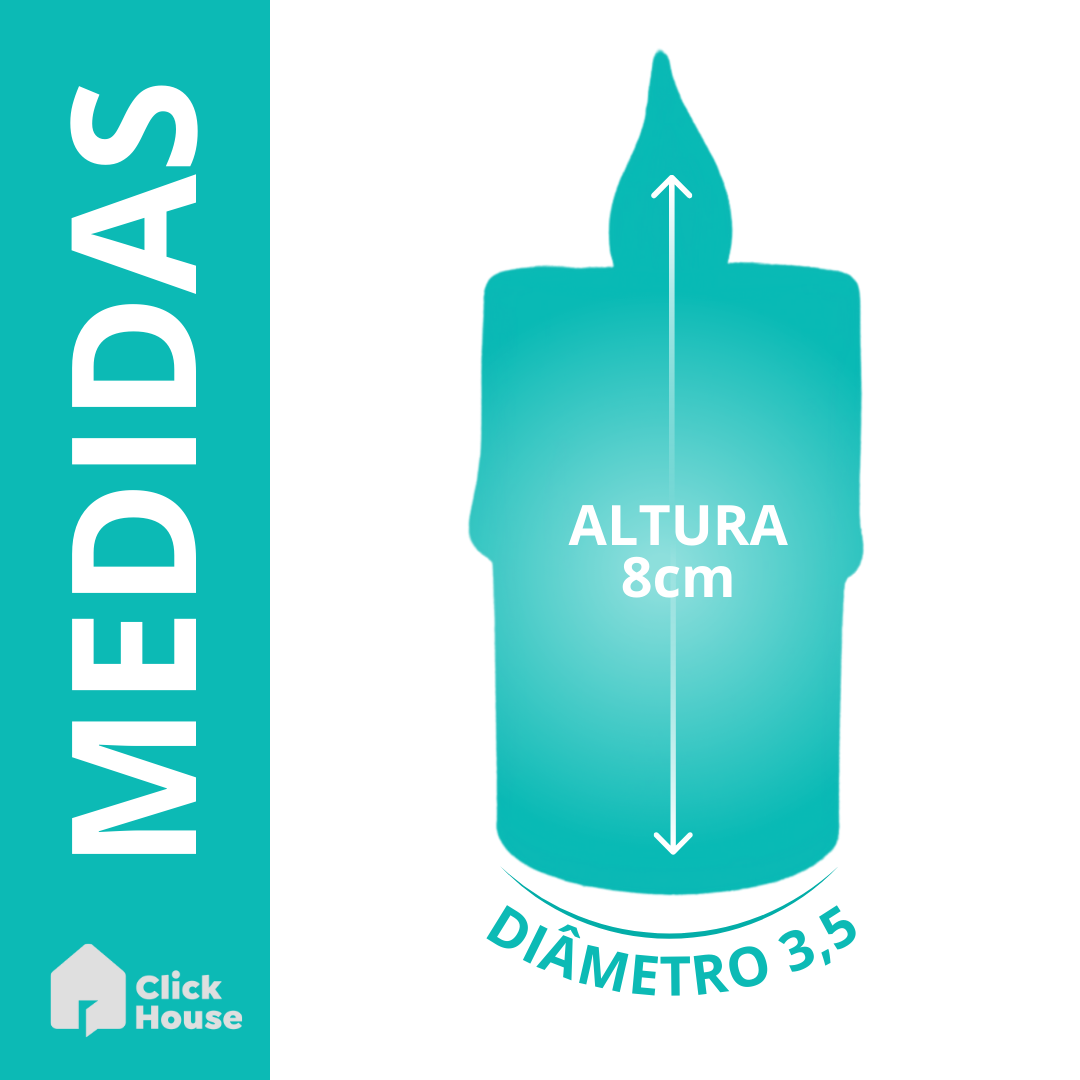 Vela Plástica Transparente Com Led - Silver Plástic - HA395
