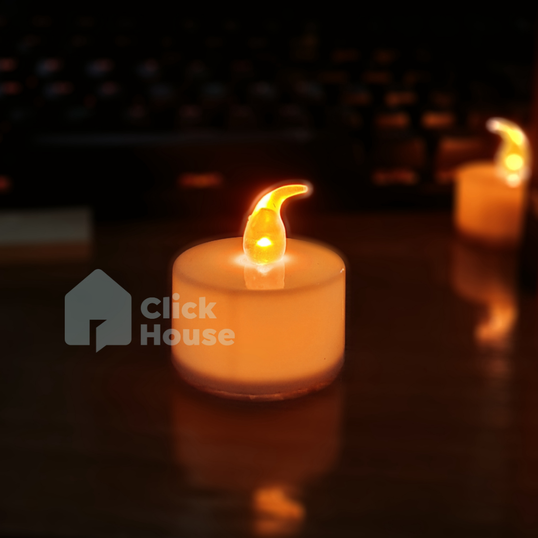 Vela Plástica Branca Com Led Pequena - Silver Plástic - HA397