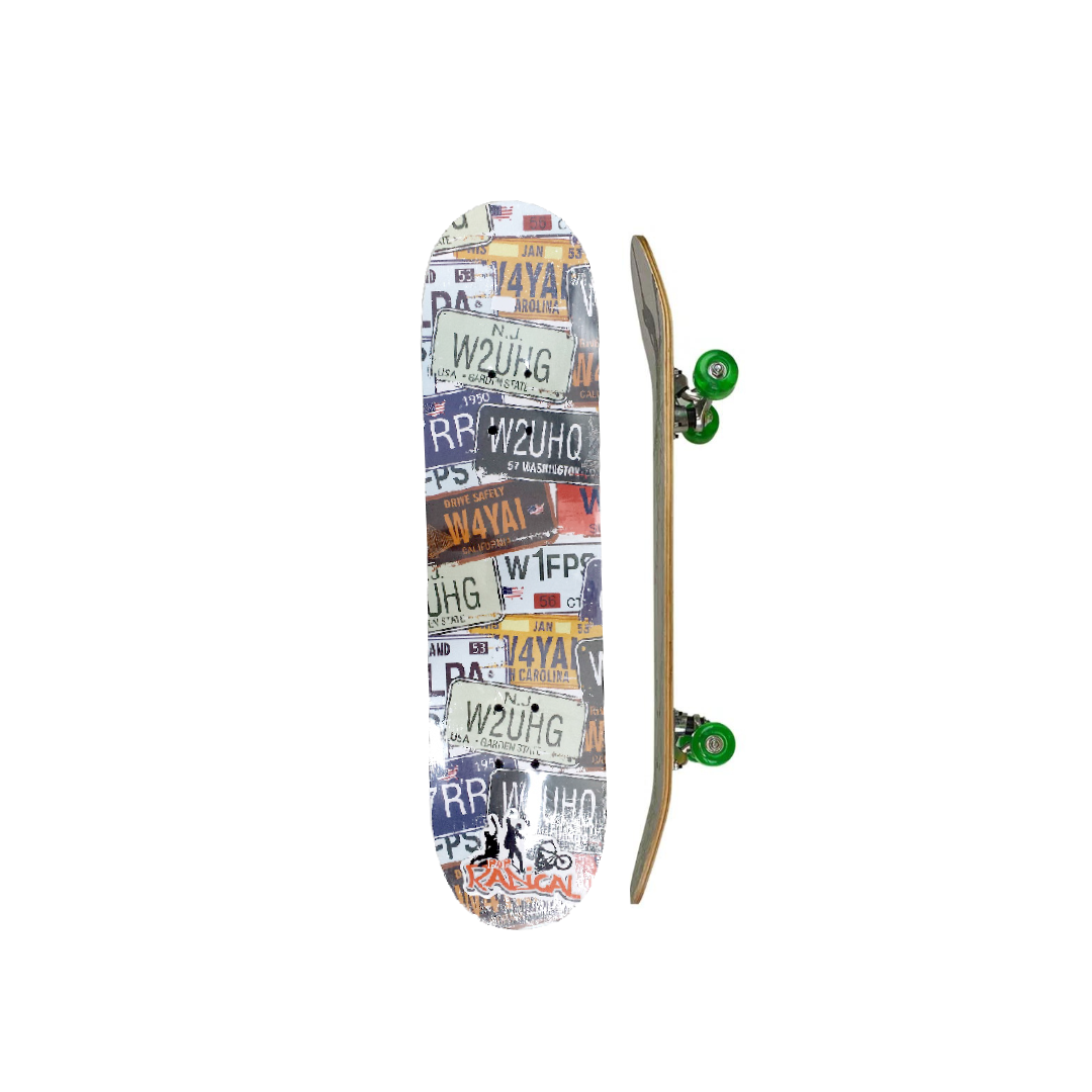 Skate Madeira Montado Brinquedo Radical Infantil Médio 60cm