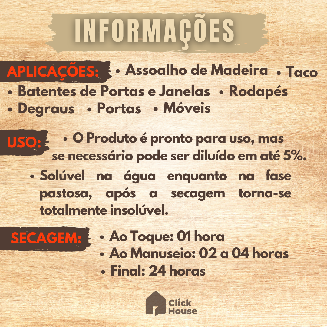Massa Madeira Wood Reparo Fácil Calafetar Br12 Brasilux 400g