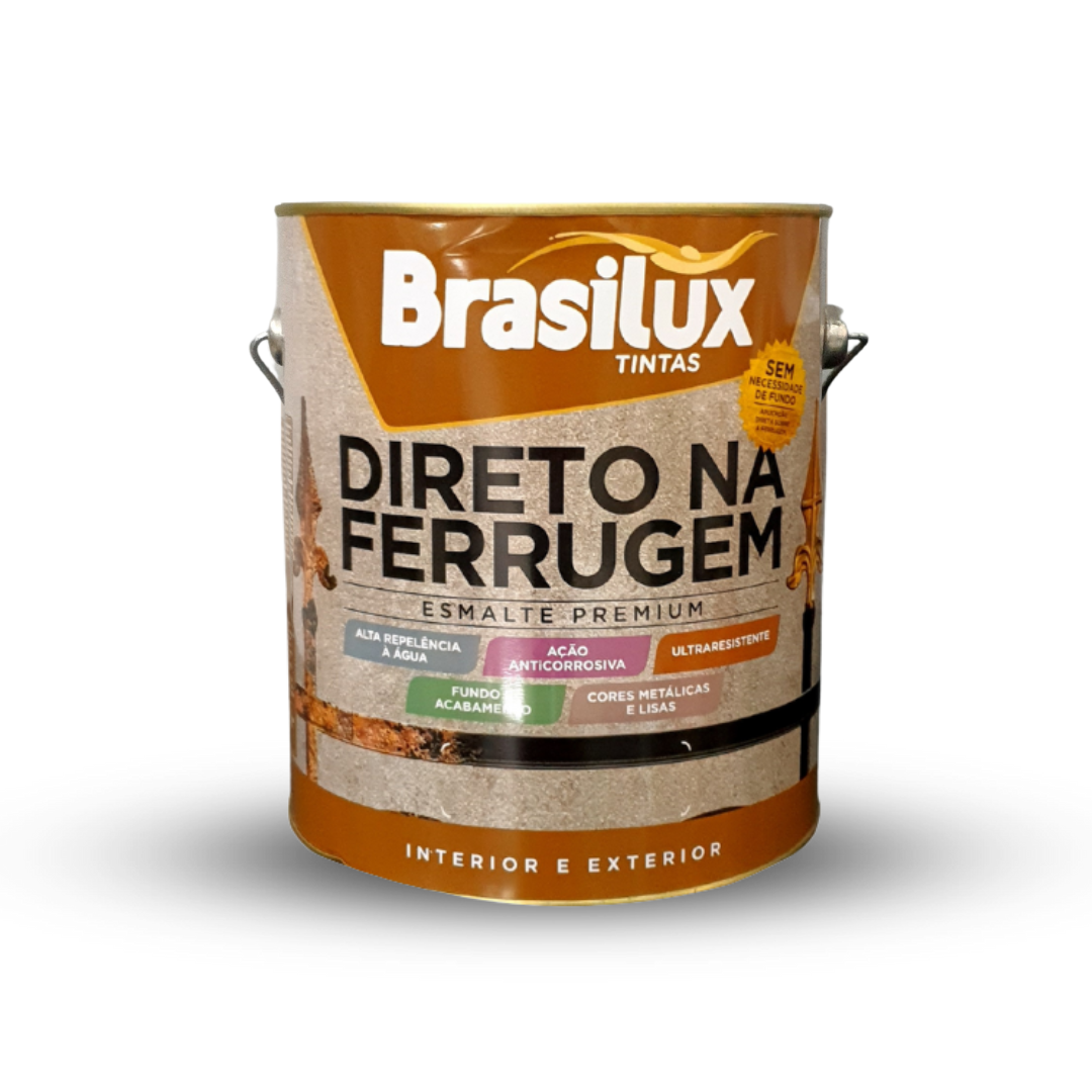 Tinta Esmalte Direto Na Ferrugem Resistente 3,6l Brasilux
