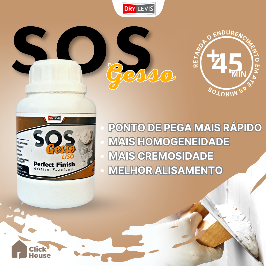 Sos Gesso Aditivo Retardante De Pega Perfect Finish 250ml