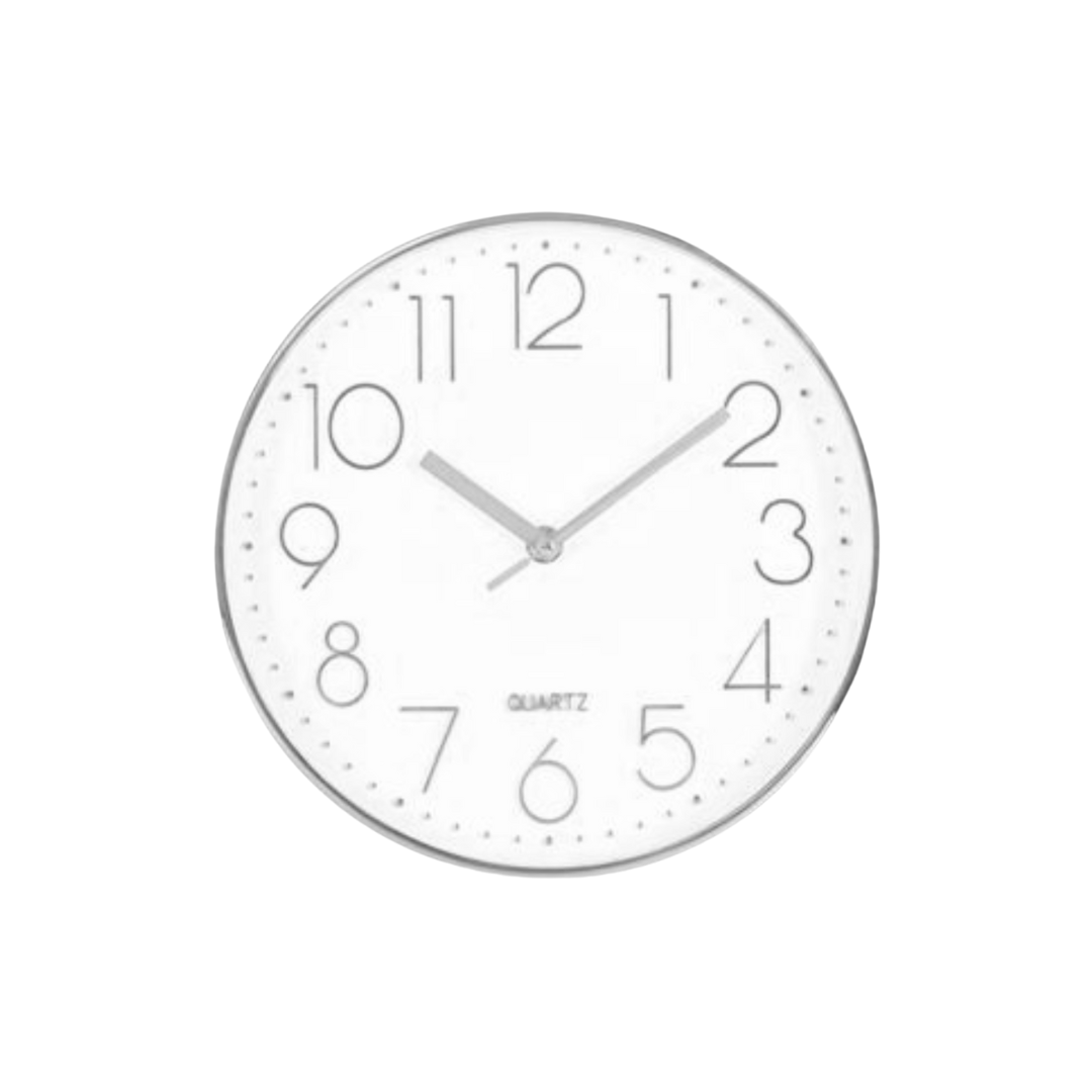 Relógio Parede Redondo Cozinha Sala Quarto Rose 20 Cm Quartz