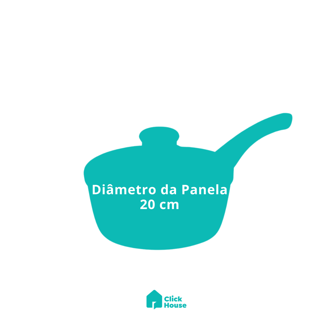 Panela De Indução Antiaderente Cerâmica Não Gruda 20cm