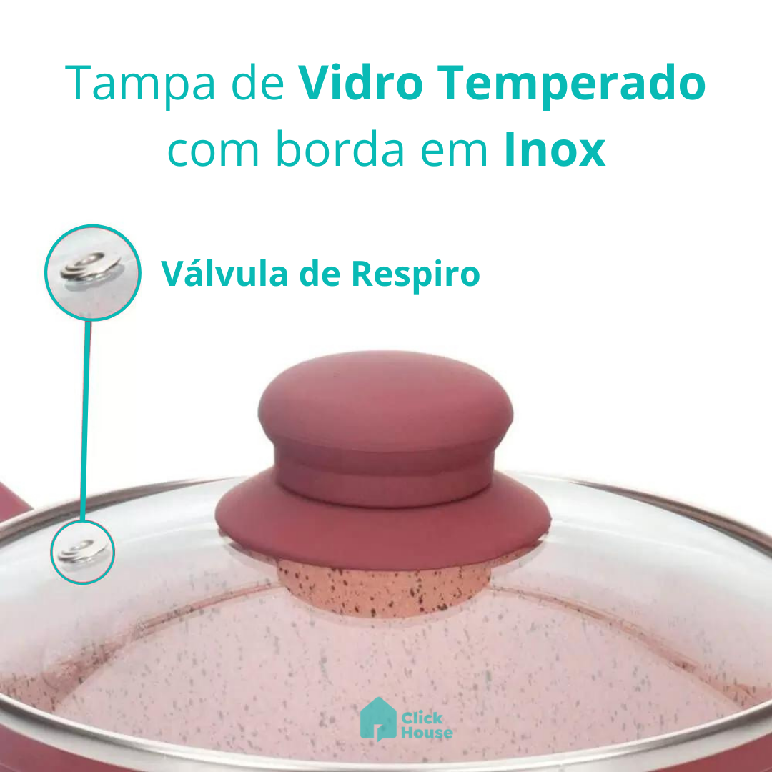 Panela De Indução Antiaderente Cerâmica Não Gruda 20cm