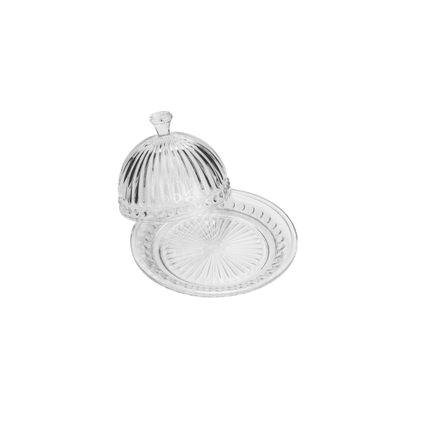 Queijeira Cristal Vidro Tampa Renaissance Empire 20cm Lyor