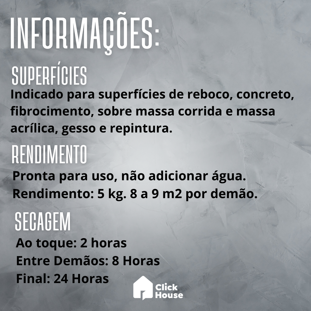 Massa Efeito Cimento Queimado Tinta Decorativa Textura 5,6kg