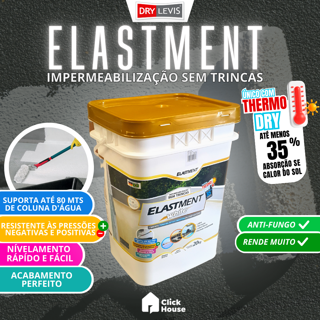 Manta Líquida Cimento Elástico White Elastiment Branco 20kg