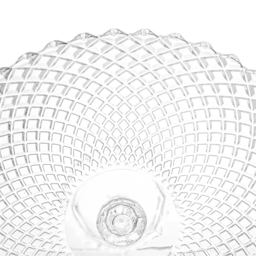 Centro De Mesa Decorativo Fruteira Vidro Transparente Com Pé