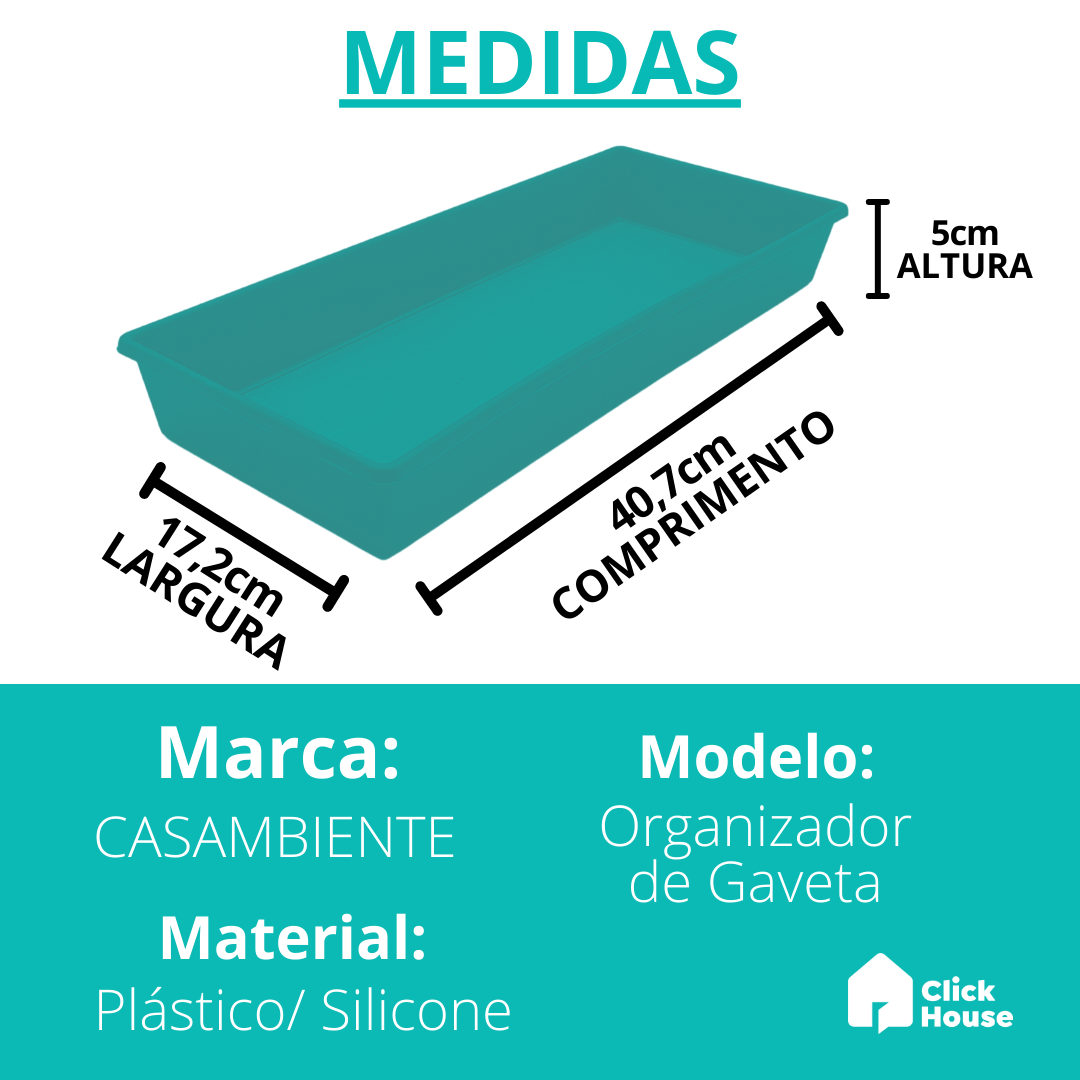 Organizador Talher Gavetas Cozinha Quadrado Multiuso Modular