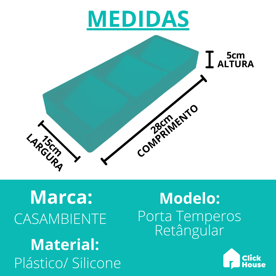 Organizador Porta Condimentos Temperos 3 Divisórias De Potes