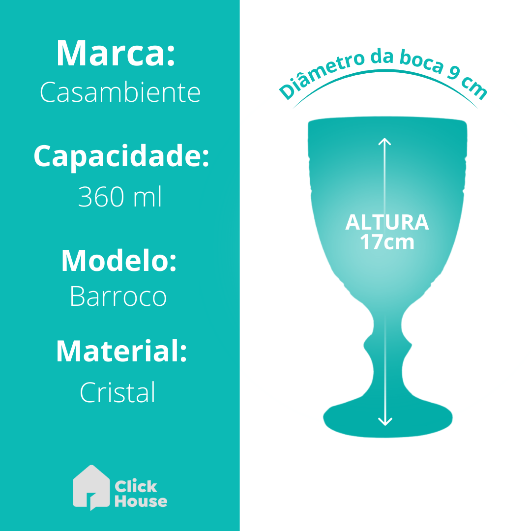 Taça Barroco Furta Cor 1 Unidade - Casambiente