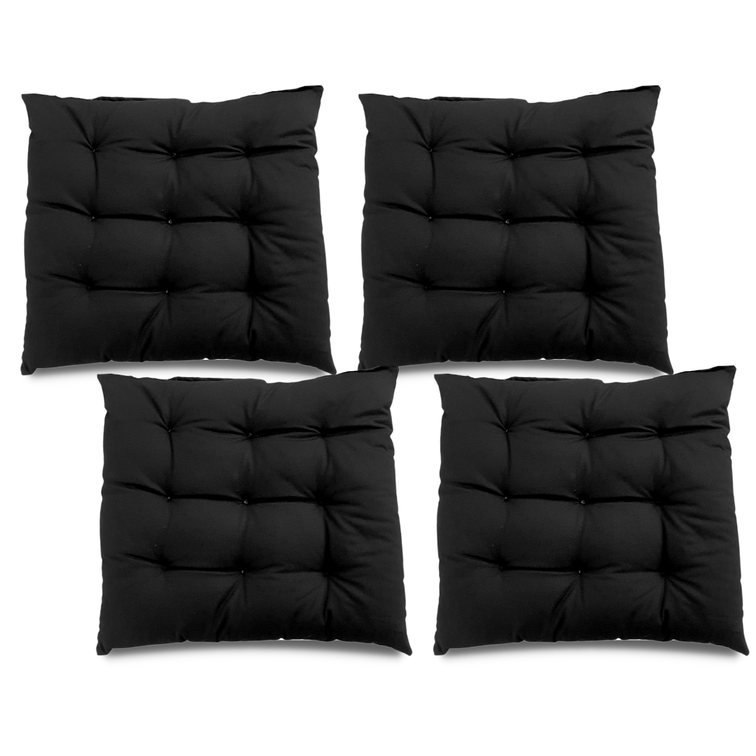 Assento Almofada Cadeira Futon 50x50 Cm Cores Variadas 4 Uni
