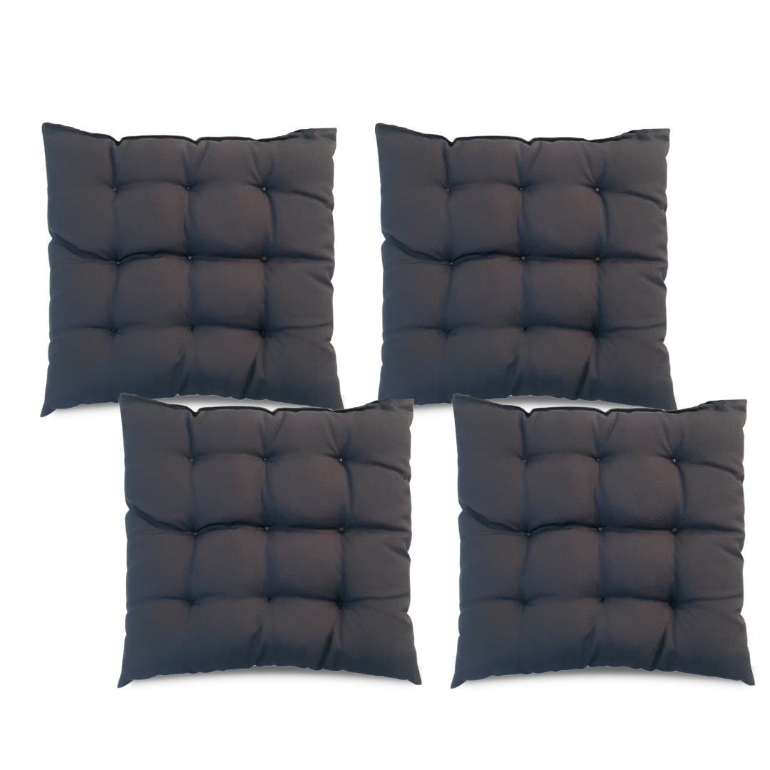 Assento Almofada Cadeira Futon 50x50 Cm Cores Variadas 4 Uni