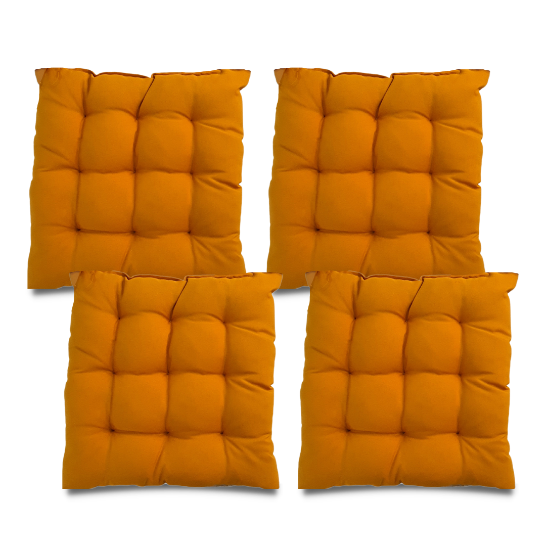 Assento Almofada Cadeira Futon 50x50 Cm Cores Variadas 4 Uni