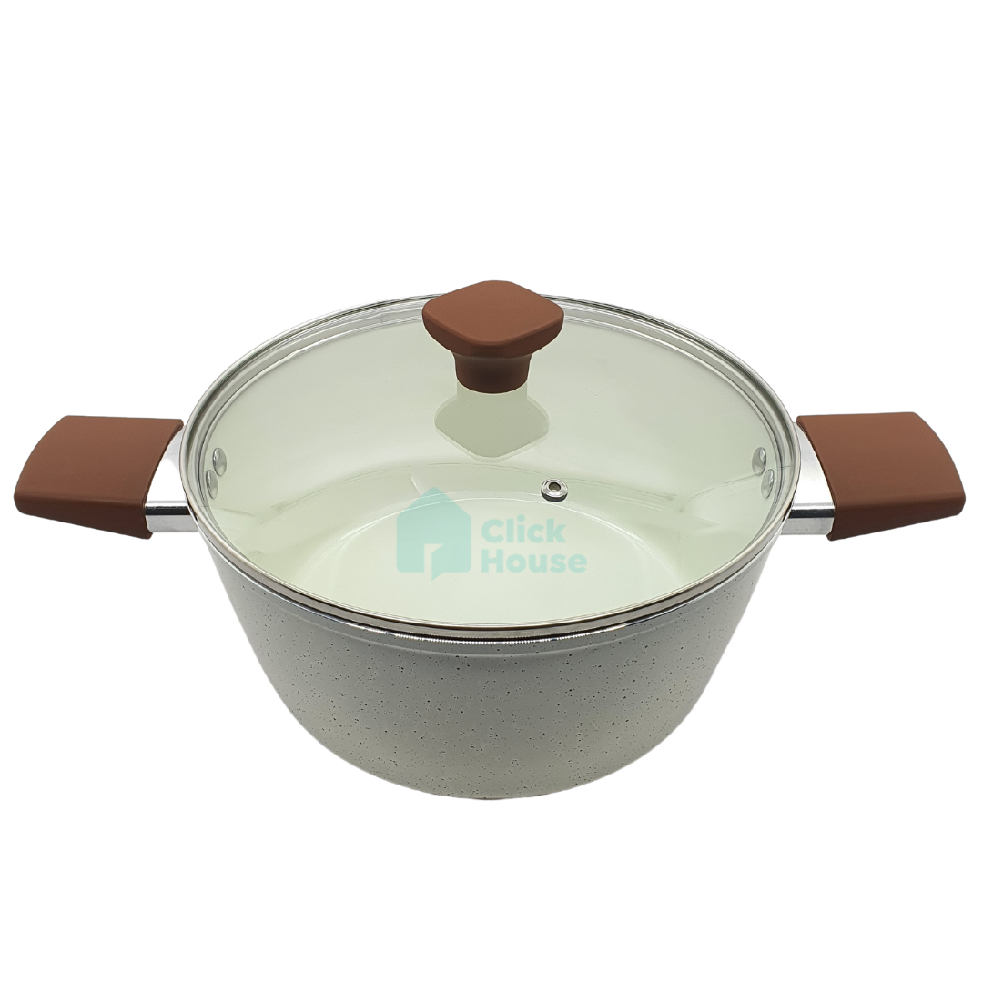 Panela Caçarola Indução Antiaderente Cerâmica 24cm Não Gruda
