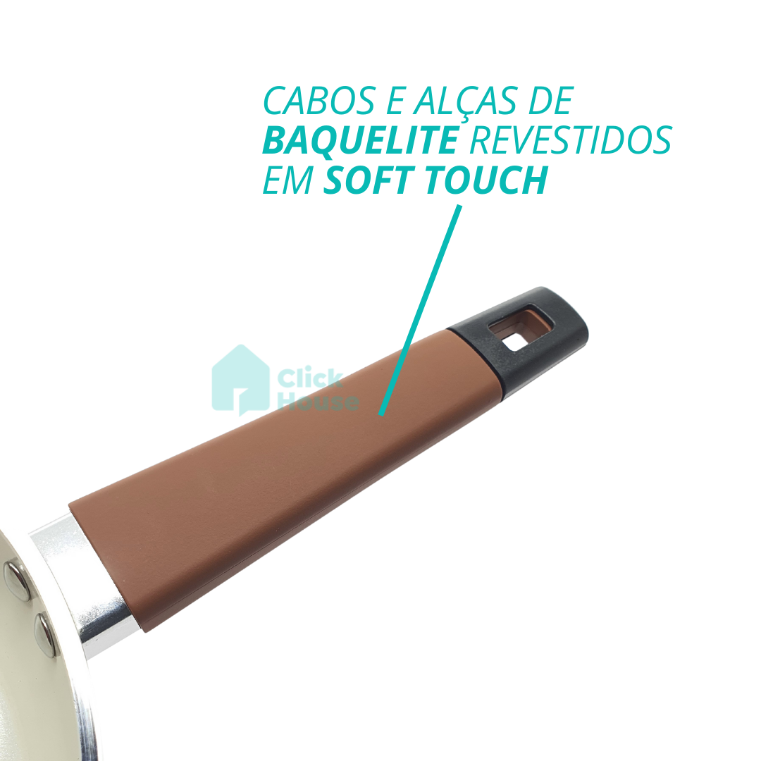 Panela Indução Tampa Antiaderente Cerâmica 18 Cm Não Gruda