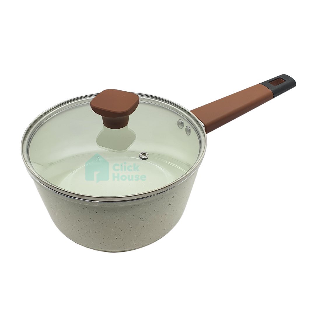Panela Indução Tampa Antiaderente Cerâmica 18 Cm Não Gruda