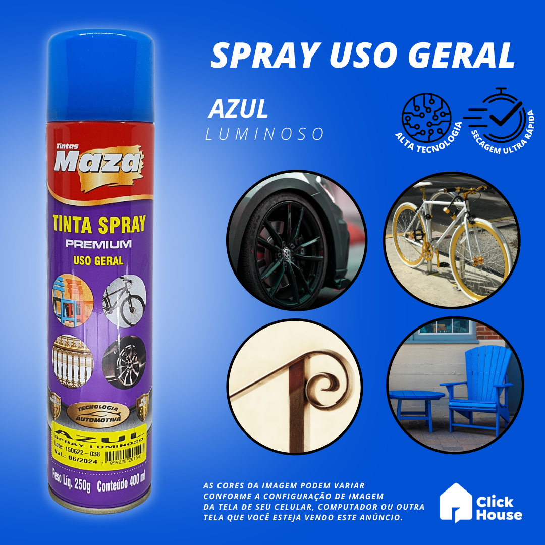 Tinta Spray Luminoso Fluorescente Premium Alta Performance