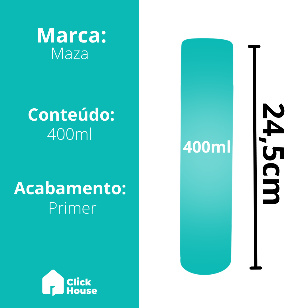 Tinta Spray Uso Geral Primer Rápido 400ml Cinza Maza