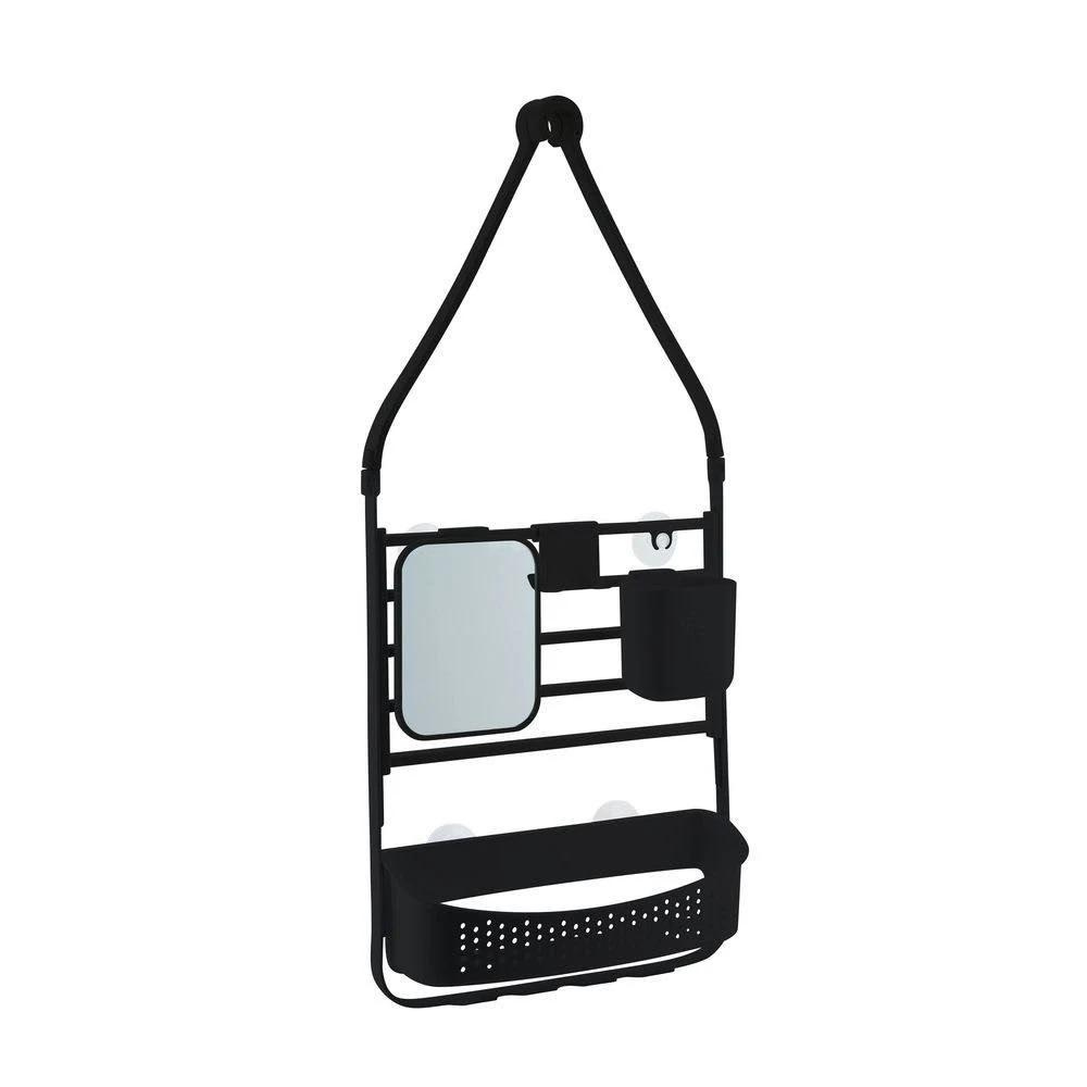 Suporte Para Banheiro Shampoo Parede Preto - Casambiente