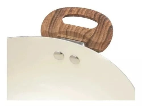 Panela Caçarola Cerâmica Antiaderente 22cm Silicone New York