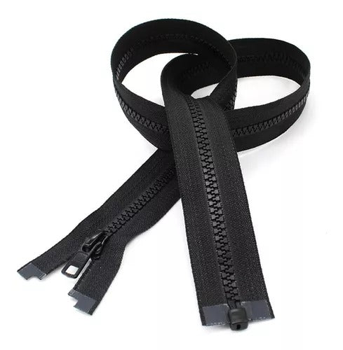 Ziper Vislon Trator Destacável 75cm 10 Uni Cursor Preto Nybc