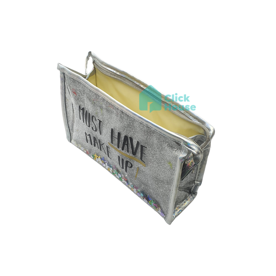 Necessaire Glitter Maquiagem Viagem Trabalho Mala Feminino