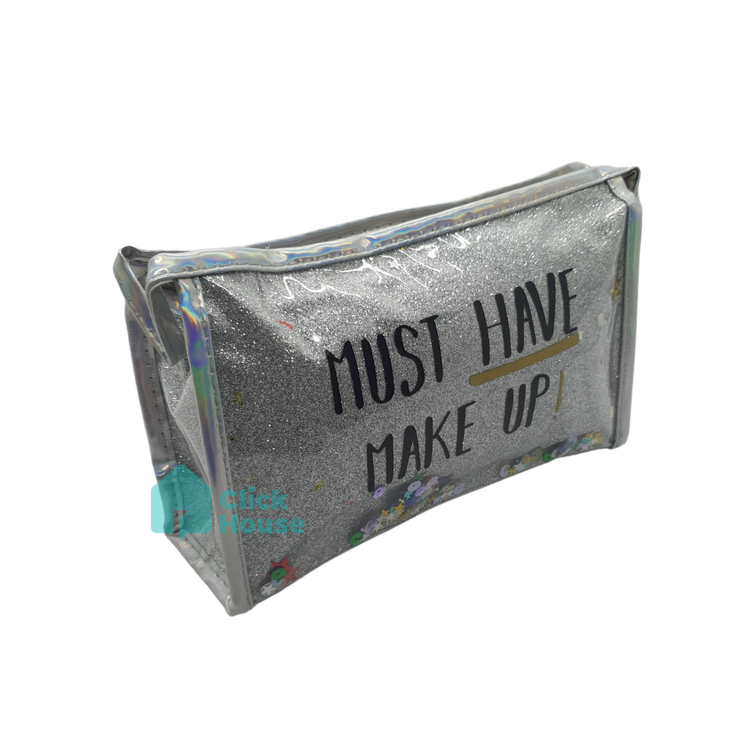 Necessaire Glitter Maquiagem Viagem Trabalho Mala Feminino